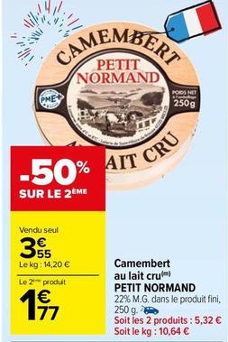Gillot - Petit Normand Camembert Au Lait Cru offre à 3,55€ sur Carrefour Market