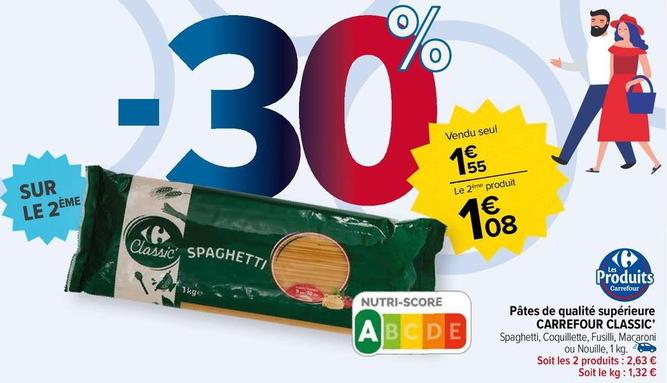 Carrefour - Pâtes De Qualité Supérieure Classic' offre à 1,55€ sur Carrefour Market