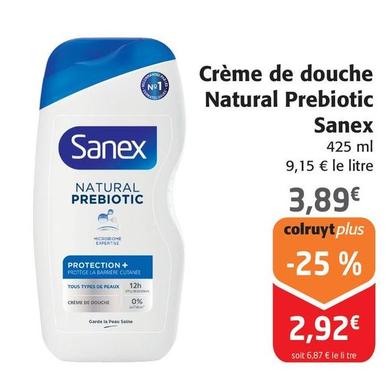 Sanex - Crème De Douche Natural Prebiotic offre à 3,89€ sur Colruyt