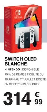 Nintendo - Switch Oled Blanche  offre à 314,99€ sur Carrefour