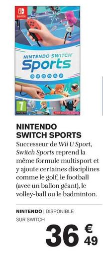 Nintendo - Switch Sports offre à 36,49€ sur Carrefour