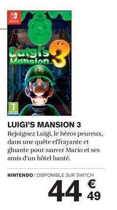 Luigi'S Mansion 3 offre à 44,49€ sur Carrefour