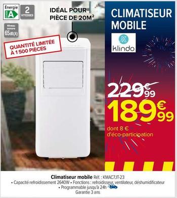 Climatiseur offre à 189,99€ sur Carrefour