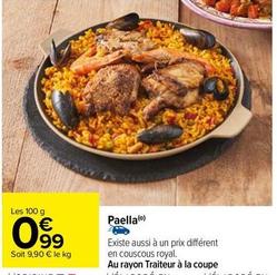 Paella offre à 0,99€ sur Carrefour