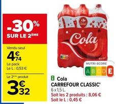 Boisson au cola offre à 4,74€ sur Carrefour