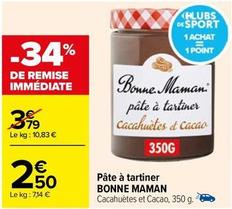 Bonne maman - Pâte à Tartine offre à 2,5€ sur Carrefour