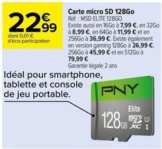 Carte Micro offre à 22,99€ sur Carrefour