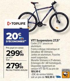 Toplife - VTT Suspensions offre à 279,99€ sur Carrefour