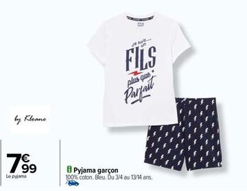 Pyjama garçon offre à 7,99€ sur Carrefour
