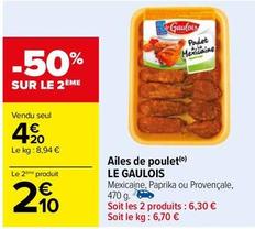 Ailes de poulet offre à 4,2€ sur Carrefour