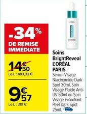 L'Oréal - Soins Brightreveal Paris offre à 9,57€ sur Carrefour