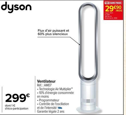Dyson - Ventilateur Réf.: AM07 offre à 299€ sur Carrefour