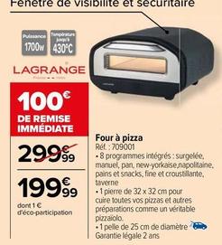 Lagrange - Four à Pizza Réf.: 709001 offre à 199,99€ sur Carrefour