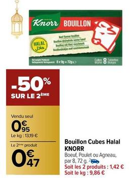 Knorr - Bouillon Cubes Halal offre à 0,95€ sur Carrefour Market