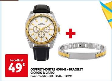 Giorgio & Dario - Coffret Montre Homme + Bracelet offre à 49€ sur Auchan Hypermarché
