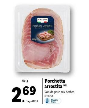 Italiamo - Porchetta Arrostita  offre à 2,69€ sur Lidl