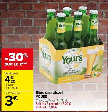 Yours - Bière Sans Alcool  offre à 4,29€ sur Carrefour Contact