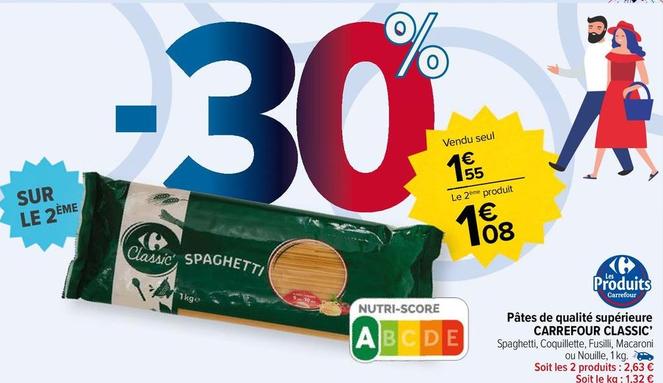 Carrefour - Pâtes De Qualité Supérieure Classic' offre à 1,55€ sur Carrefour Contact