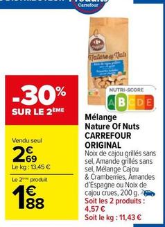 Carrefour - Mélange Nature Of Nuts Original offre à 2,69€ sur Carrefour Contact