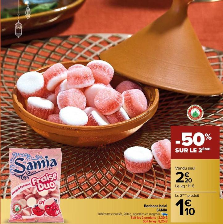 Samia - Bonbons Halal offre à 2,2€ sur Carrefour Contact