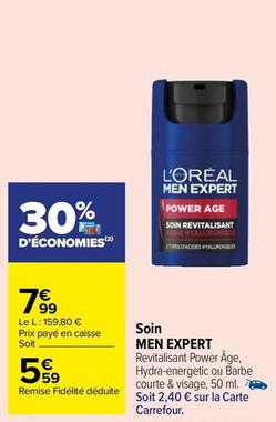 L'Oréal - Soin Men Expert offre à 5,59€ sur Carrefour Drive