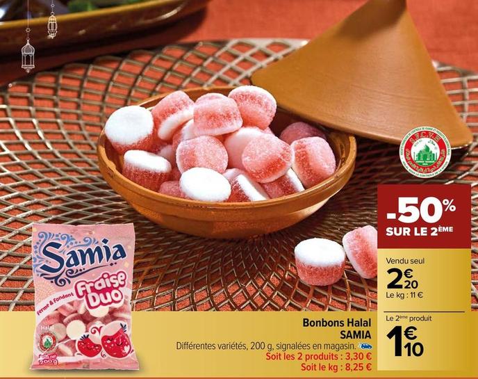 Samia - Bonbons Halal offre à 2,2€ sur Carrefour