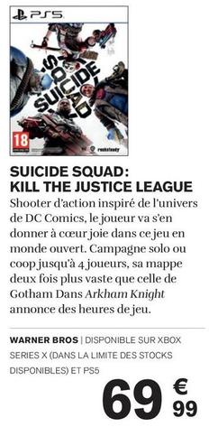 Suicide Squad: Kill The Justice League offre à 69,99€ sur Carrefour Drive