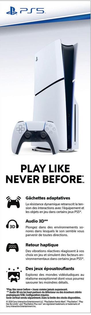 Ps5 Play Like Never Before offre sur Carrefour City