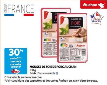 Auchan - Mousse De Foie De Porc offre sur Auchan Hypermarché