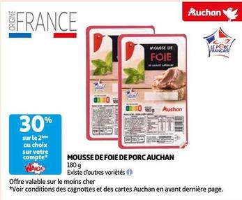 Auchan - Mousse De Foie De Porc  offre sur Auchan Supermarché