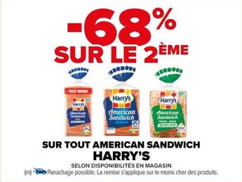 Harry's - Sur Tout American Sandwich offre sur Carrefour
