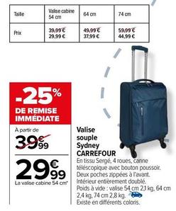Carrefour - Valise Souple Sydney offre à 29,99€ sur Carrefour