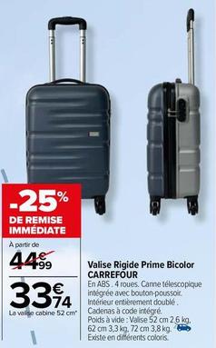 Carrefour - Valise Rigide Prime Bicolor offre à 33,74€ sur Carrefour