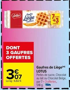 Lotus - Gaufres de Liège offre à 3,07€ sur Carrefour Market