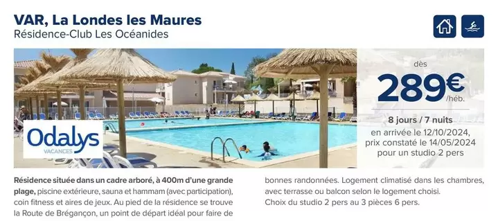 VAR, La Londes Les Maures  offre à 289€ sur Carrefour