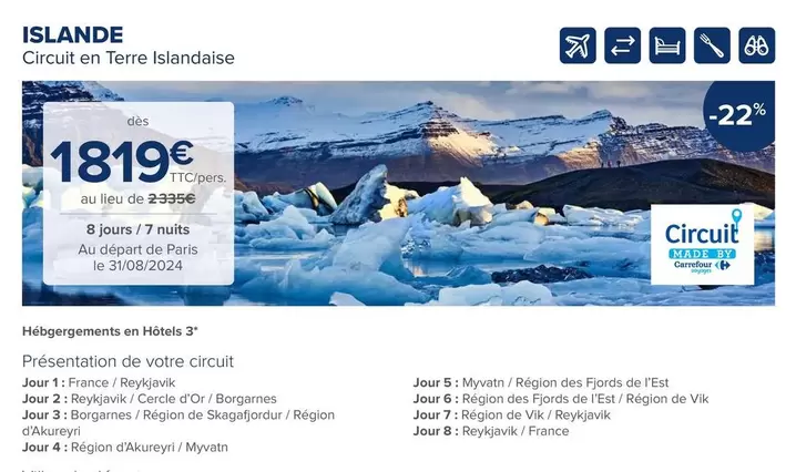 Islande Circuit En Terre Islandaise offre à 1819€ sur Carrefour