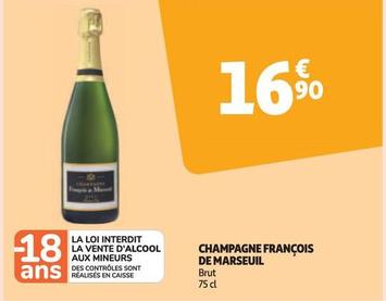 Champagne François De Marseuil offre à 16,9€ sur Auchan Supermarché