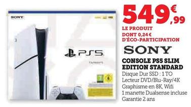 Sony - Console PS5 Slim Edition Standard offre à 549,99€ sur Hyper U