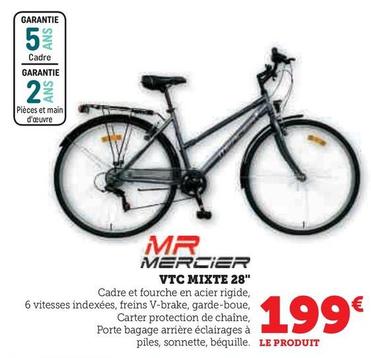 Mercier - VTC Mixte 28 offre à 199€ sur Hyper U