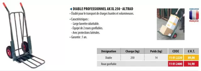 Altrad Saint Denis - Diable Probessonnel AK XL 250 offre sur Loxam