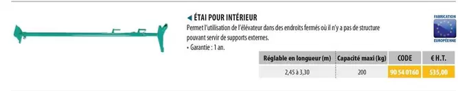 Etai Pour Inténieur offre sur Loxam