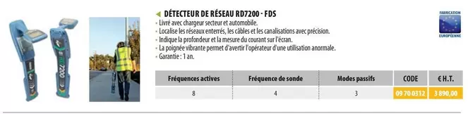 Détecteur De Réseau RD7200 Fds offre sur Loxam