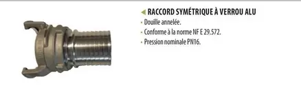 Raccord Syntérique À Verrou Alu offre sur Loxam