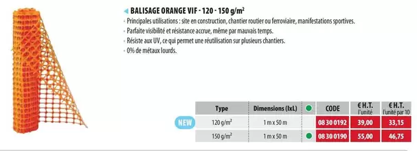 Balisage Orange Vif  offre sur Loxam