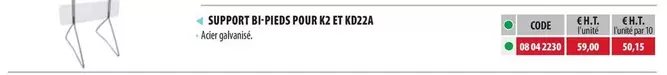 Support Bi-Pieds Pour K2 Et KD22A  offre sur Loxam