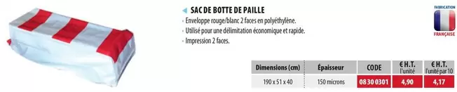 Sac De Boite De Paille offre sur Loxam