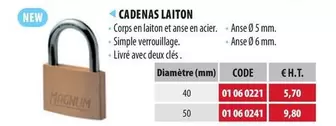 Cadenas Laiton offre sur Loxam