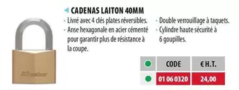 Cadenas Laiton  offre sur Loxam