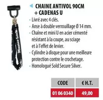 Chaine Antivol + Cadenas U offre sur Loxam