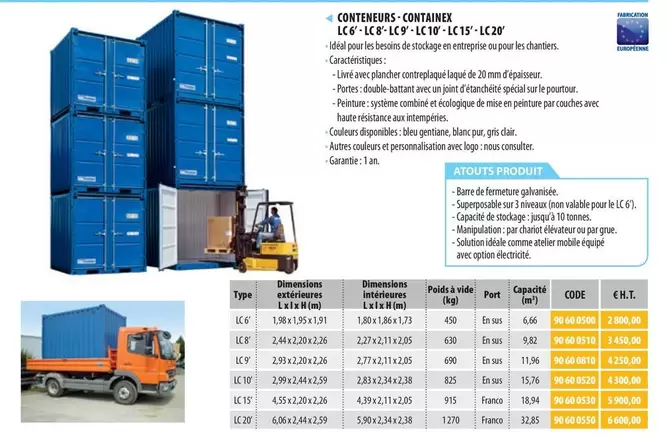 Conteneurs-Containex offre sur Loxam